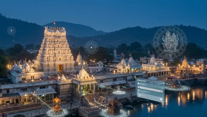 most important attractions in srisailam project and dam is Temple