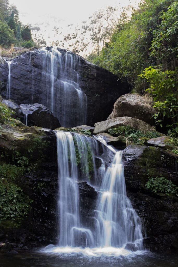 Paladhara Panchadhara waterfalls, a beautiful natural and spiritual attraction surrounded by the Nallamala Hills in Andhra Pradesh.